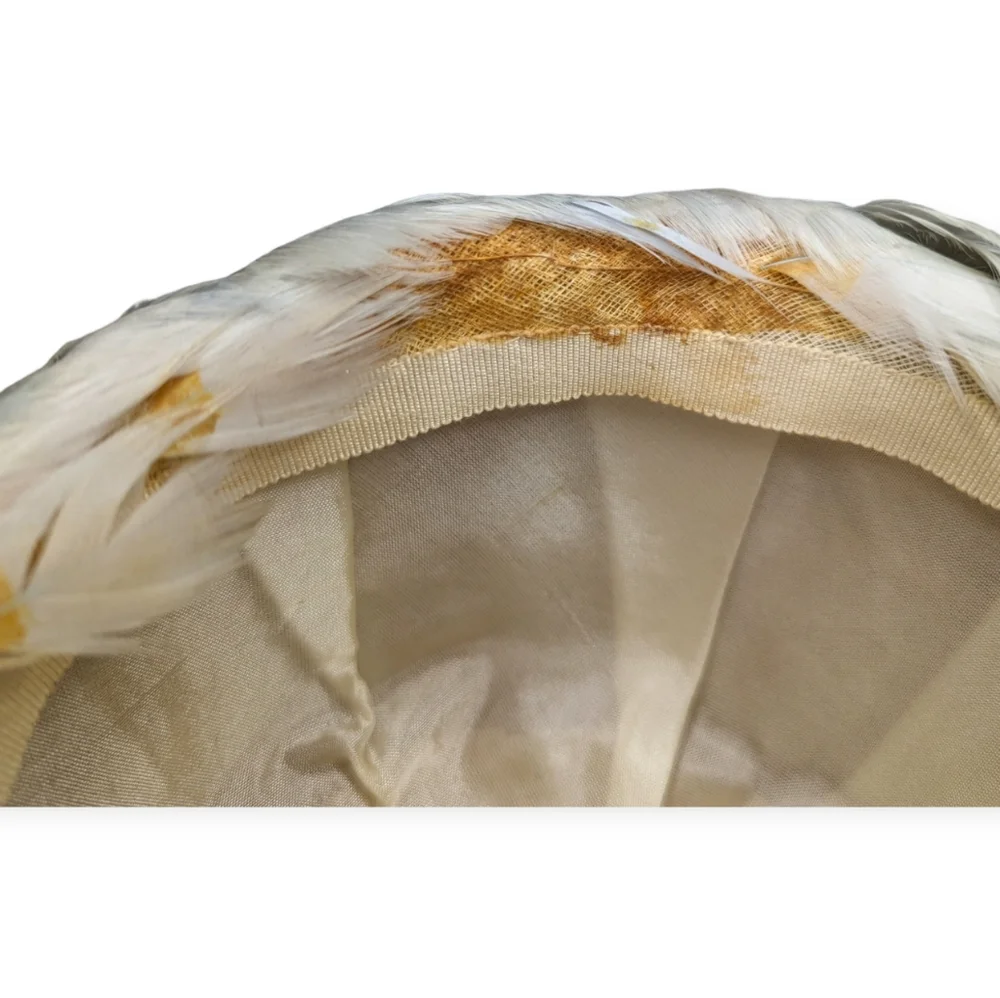 Vintage MCM Feather Cloche Hat - Picture 6 of 11